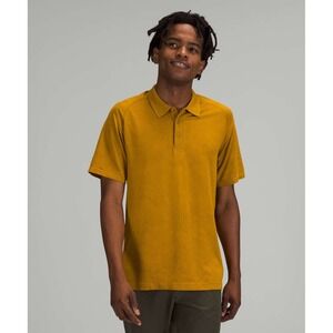 Lululemon Metal Vent Tech Polo 2.0 Mens XL Ripple Wave Gold Spice‎ Athleisure